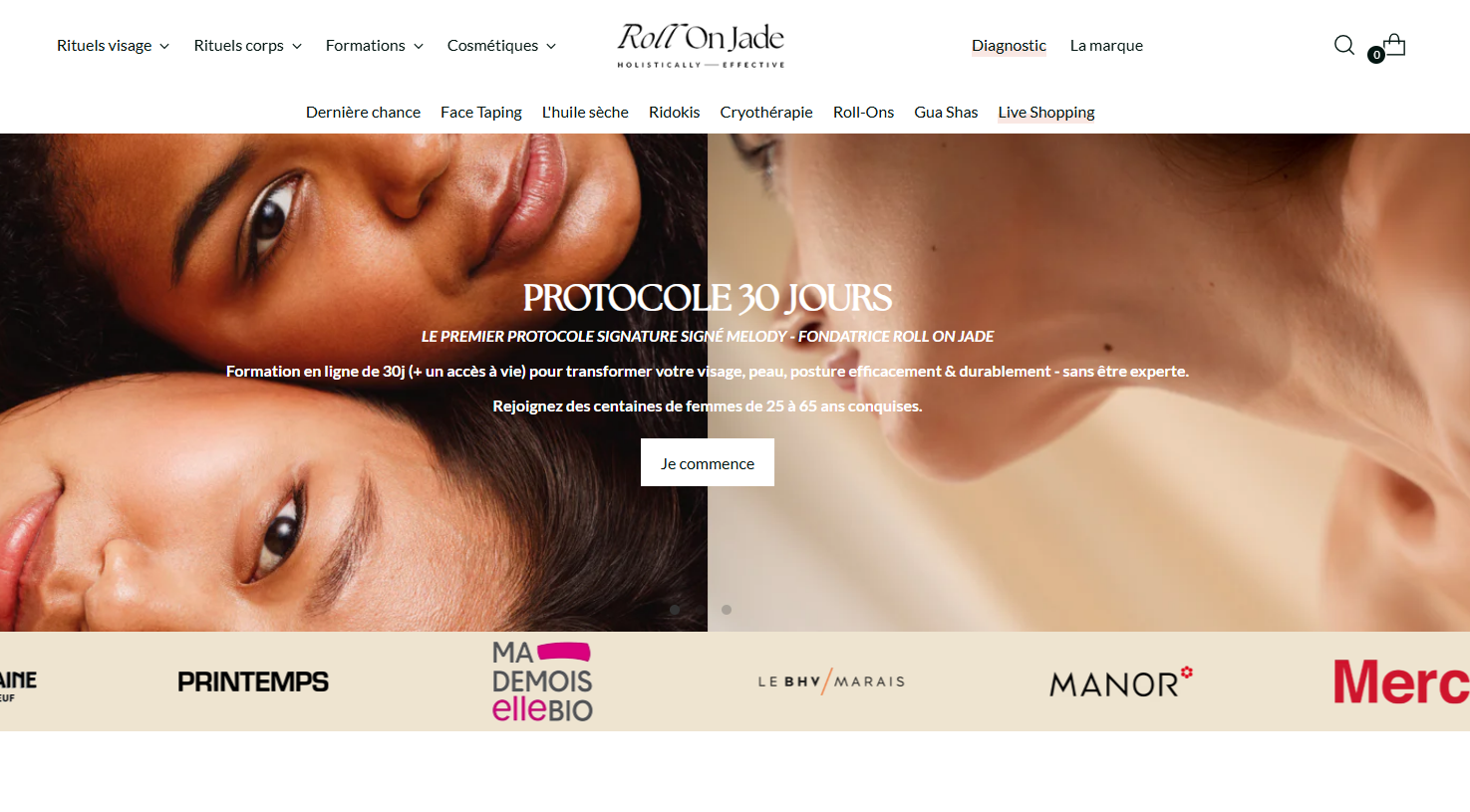 Roll On Jade – Beauty Landing Page